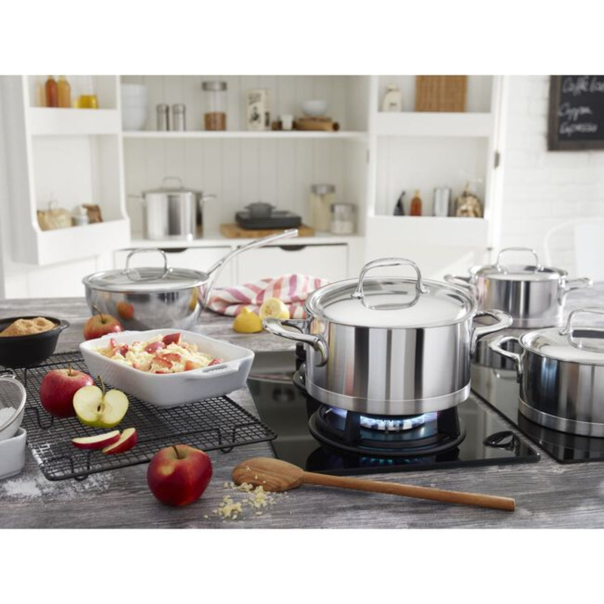 Demeyere Atlantis 7-Ply Stainless Steel Dutch Oven With Lid