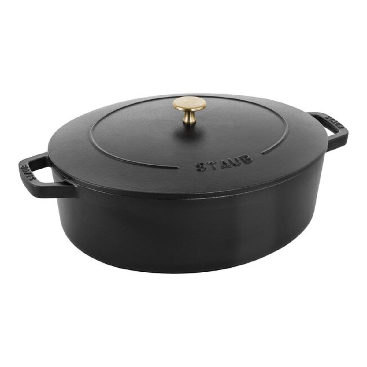 Staub Cast Iron Wide Oval Dutch Oven 6.25 Qt
