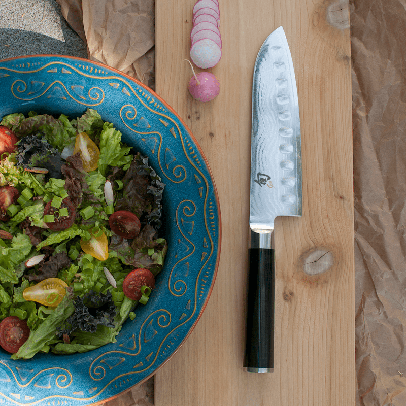 Shun Classic Santoku Knife with Hollow Ground Blade 7-in