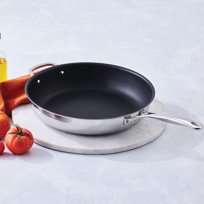 Le Creuset Signature Stainless Steel Non-stick Deep Fry Pan, 13-Inches