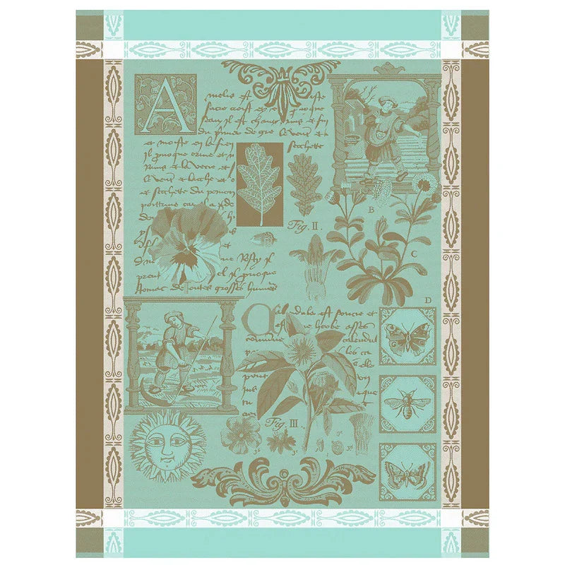 Le Jacquard Francais Herbier Tea Towel, 24 x 31-in, Blue