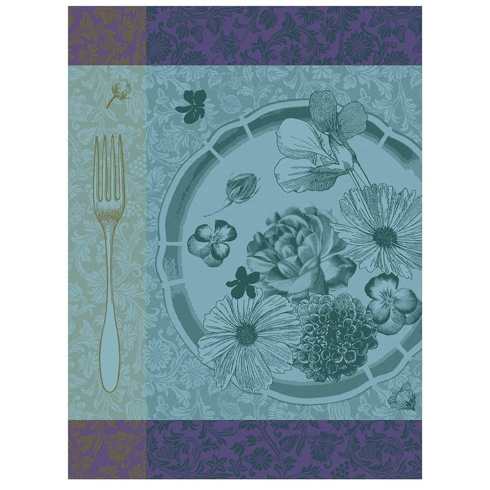 Le Jacquard Francais Fleurs À Croquer Tea Towel, 24 x 31-in, Chlorophyll
