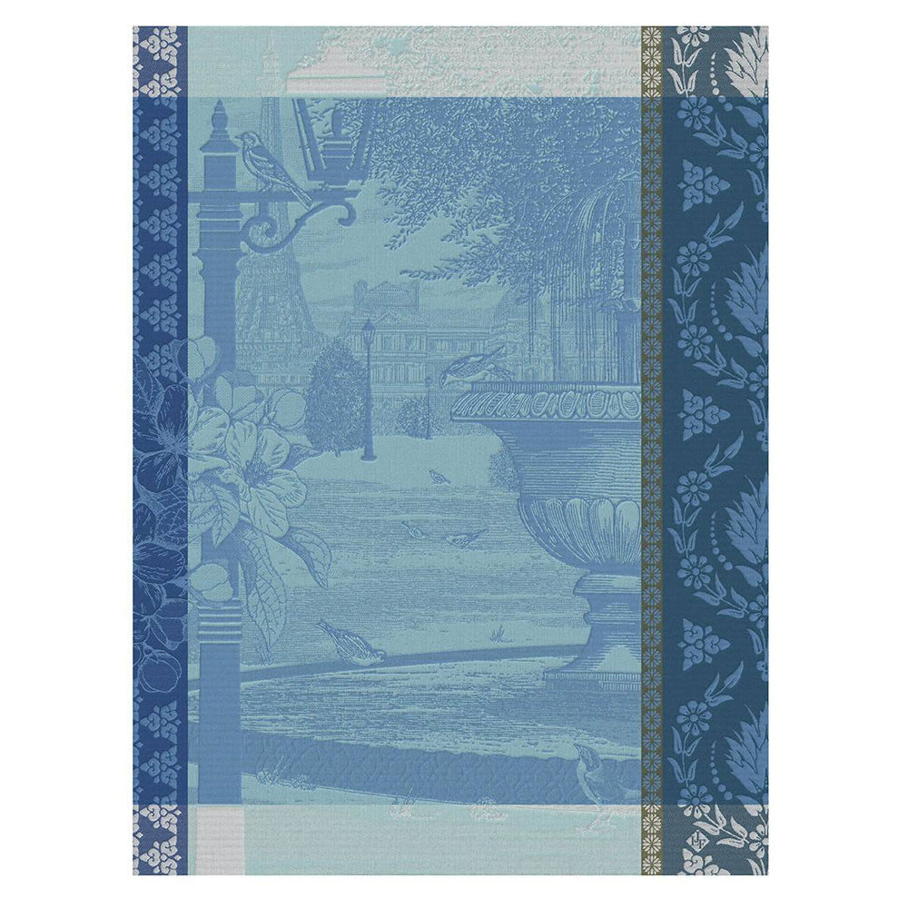 Le Jacquard Francais Jardin Parisien Tea Towel, 24 x 31-in, Blue