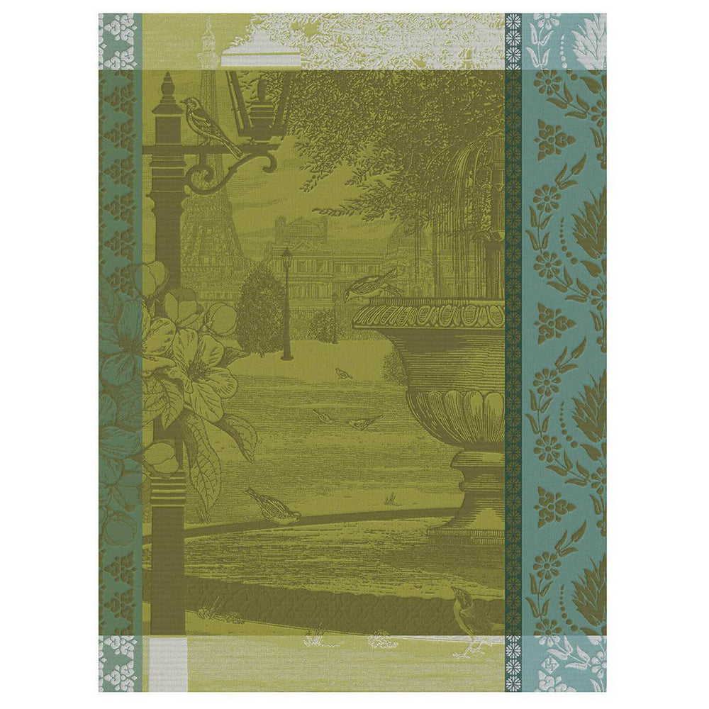 Le Jacquard Francais Jardin Parisien Tea Towel, 24 x 31-in, Green