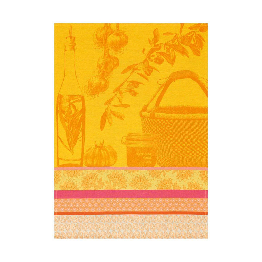 Le Jacquard Francais Saveurs De Provence Tea Towel, 24 x 31-Inches, Lemon