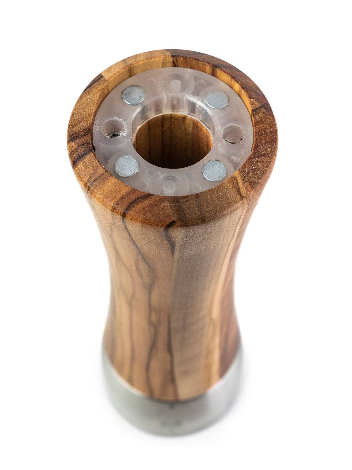 Peugeot Madras Olive Wood & Stainless Pepper & Salt Mill Set, 8-in