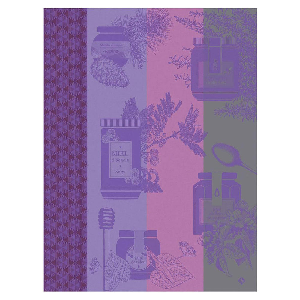 Le Jacquard Francais Miel en Pot Tea Towel, 24 x 31-in, Purple