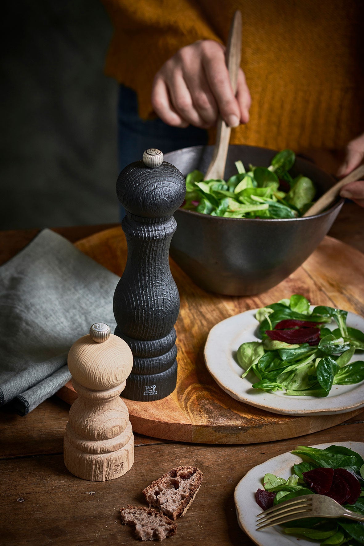 Peugeot Paris Nature Black Pepper & Salt Mill Set, 9-in