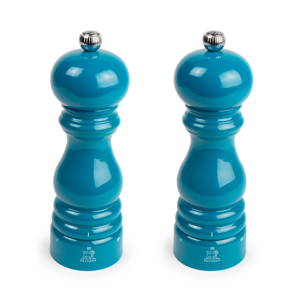 Peugeot Paris u'Select Pepper & Salt Mill Set 7-in, Pacific Blue - Gift Boxed
