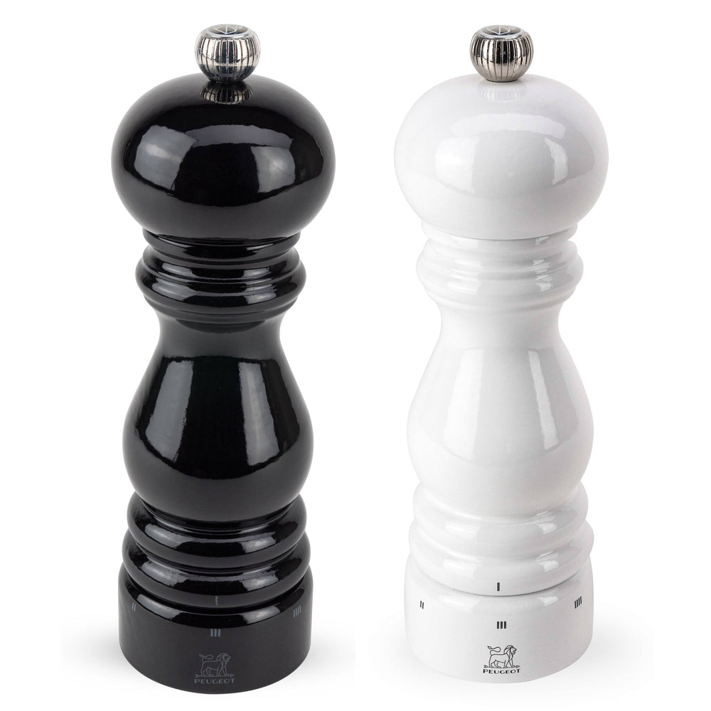 Peugeot Paris u'Select Pepper & Salt Mill, Black & White Lacquer, 7-in