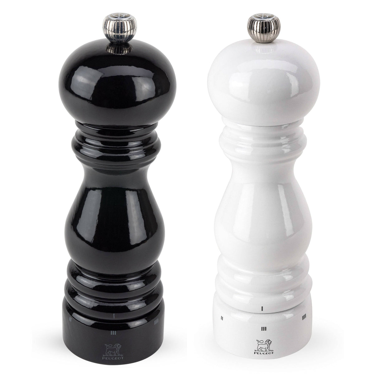 Peugeot Paris u'Select Pepper & Salt Mill, Black & White Lacquer, 7-in