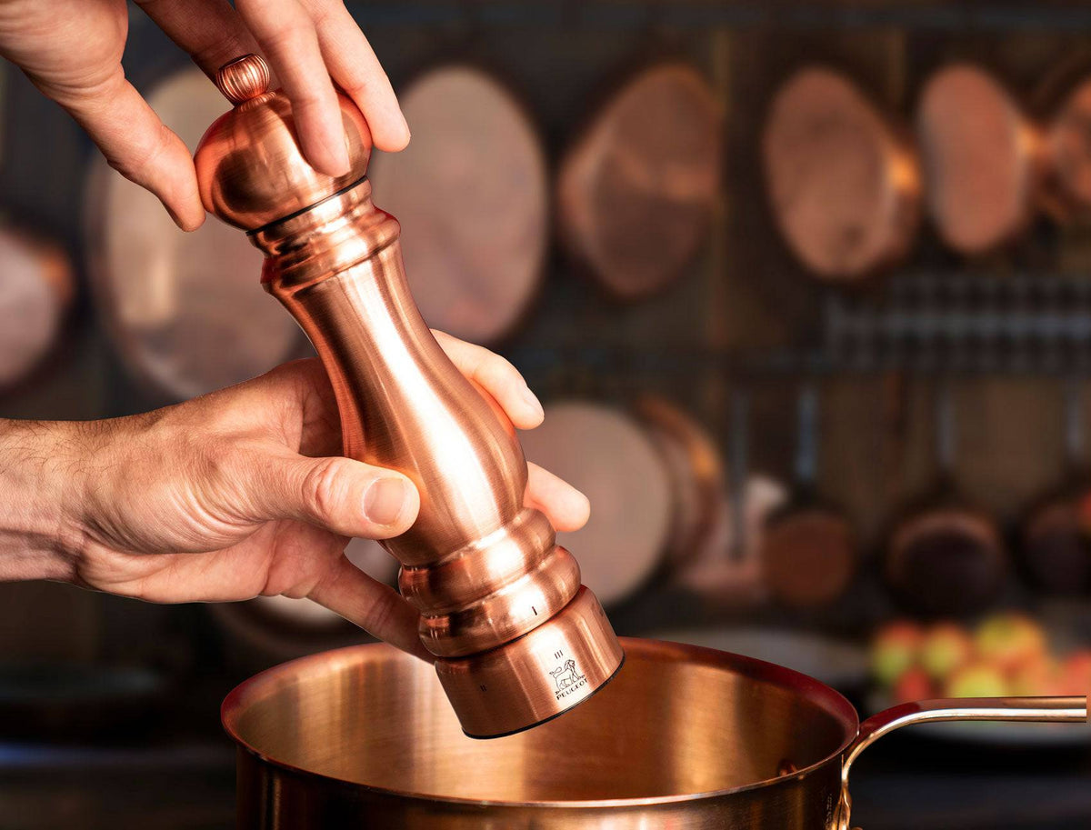 Peugeot Paris Chef u'Select Copper Plated Pepper & Salt Mill Set, 9-in