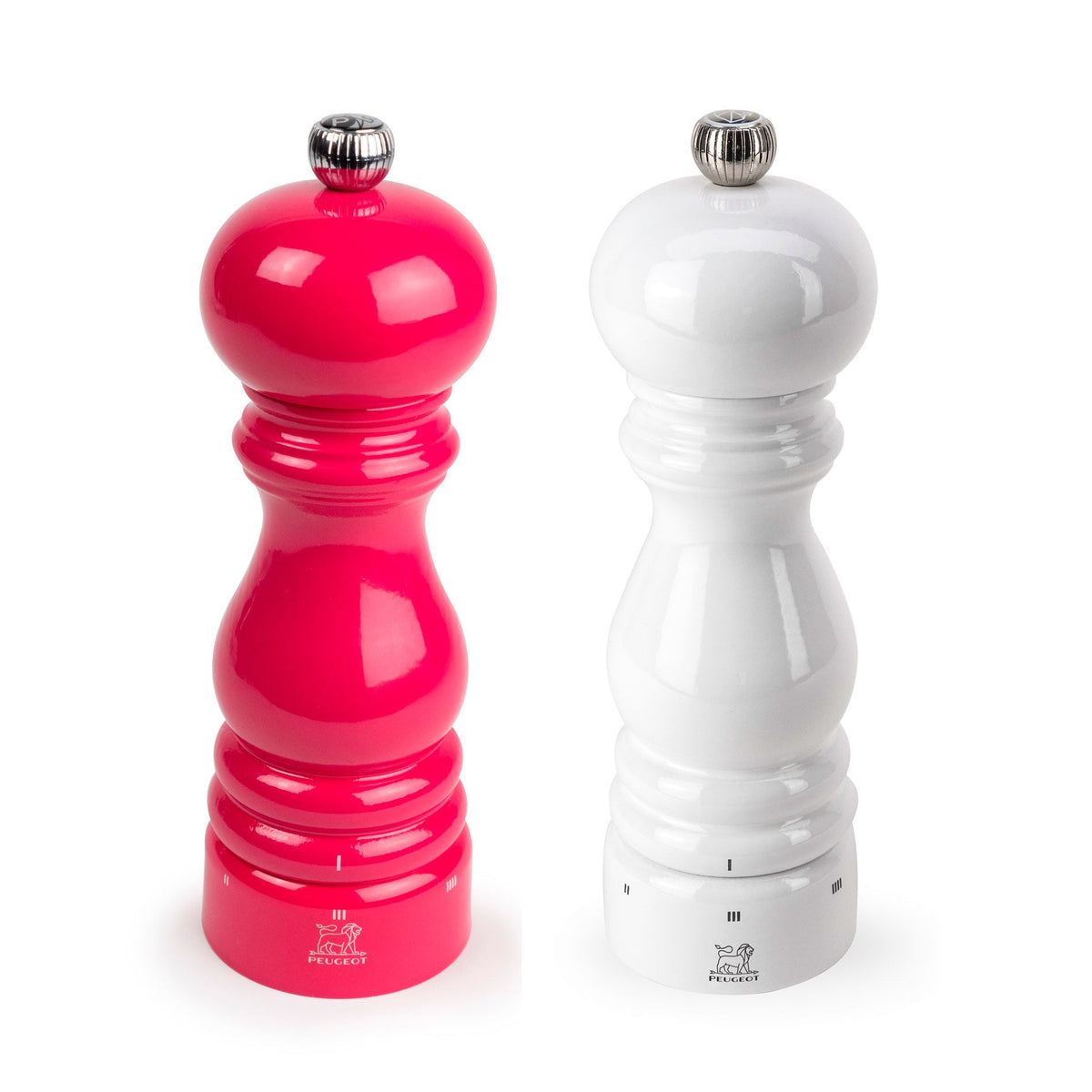 Peugeot Paris u'Select Pepper & Salt Mill Set 7-in, Candy Pink & White Lacquer - Gift Boxed