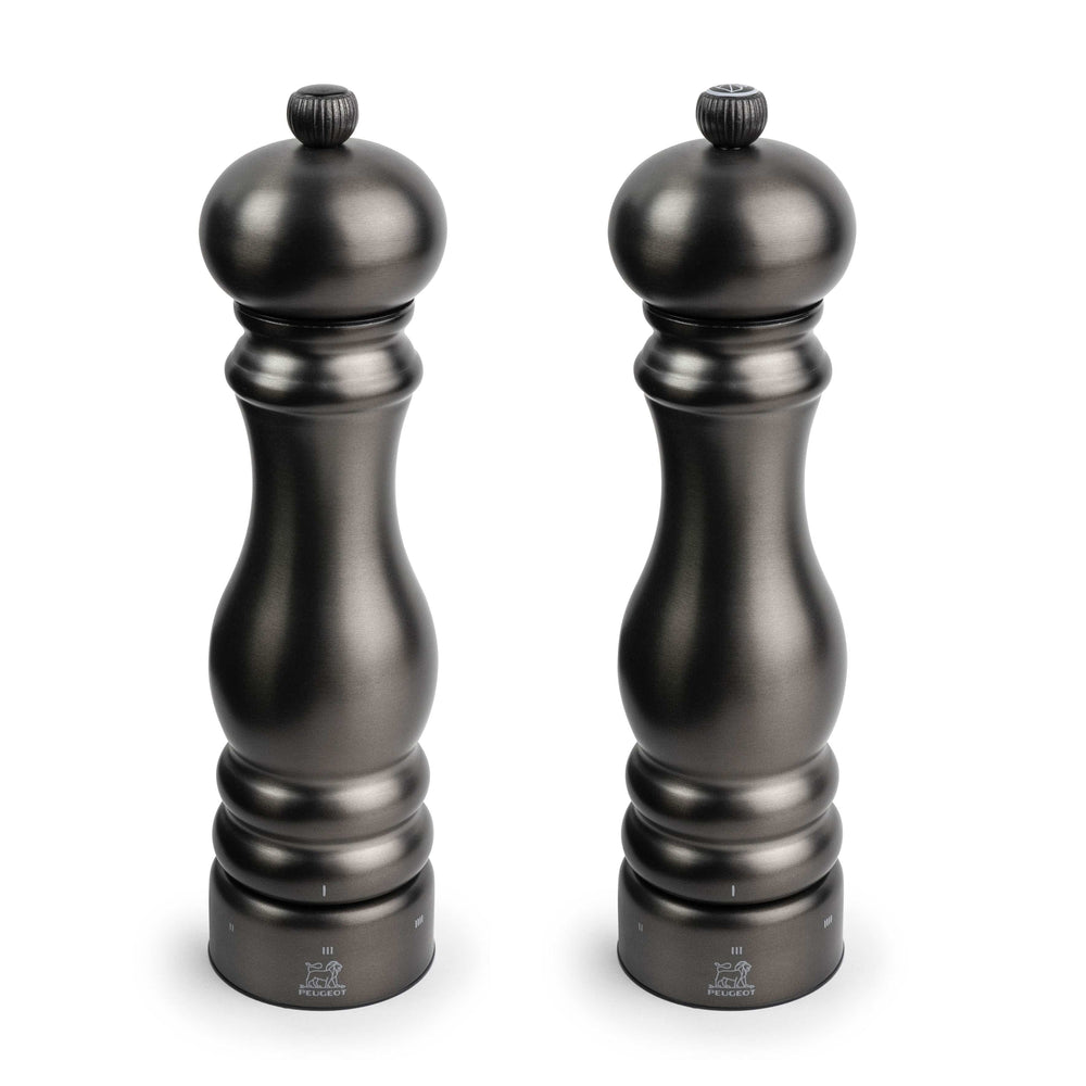Peugeot Paris Chef u'Select Pepper & Salt Mill Set Carbone Finish, 9-in