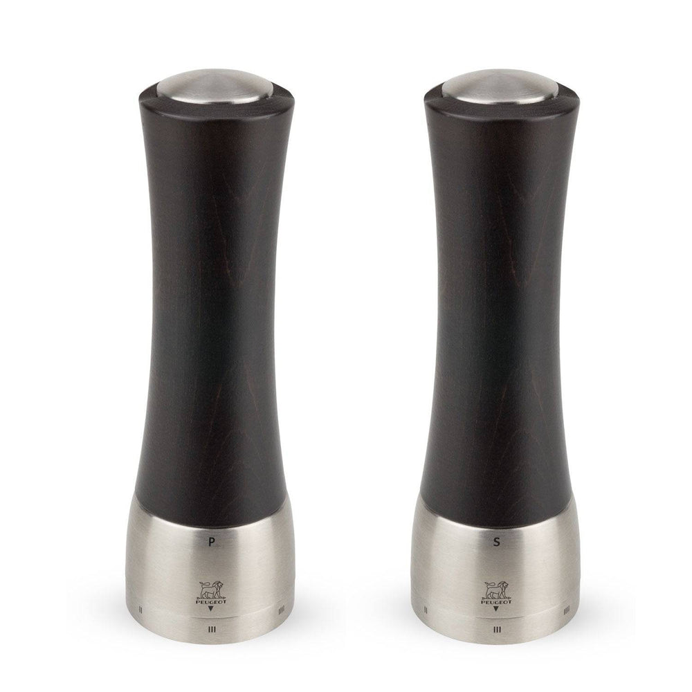 Peugeot Madras Chocolate Pepper & Salt Mill Set, 8-in