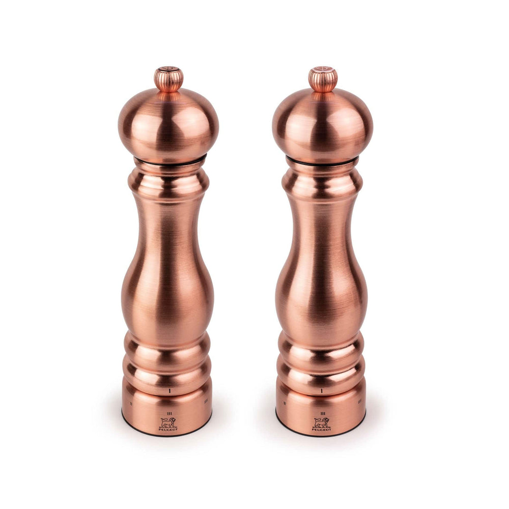 Peugeot Paris Chef u'Select Copper Plated Pepper & Salt Mill Set, 9-in