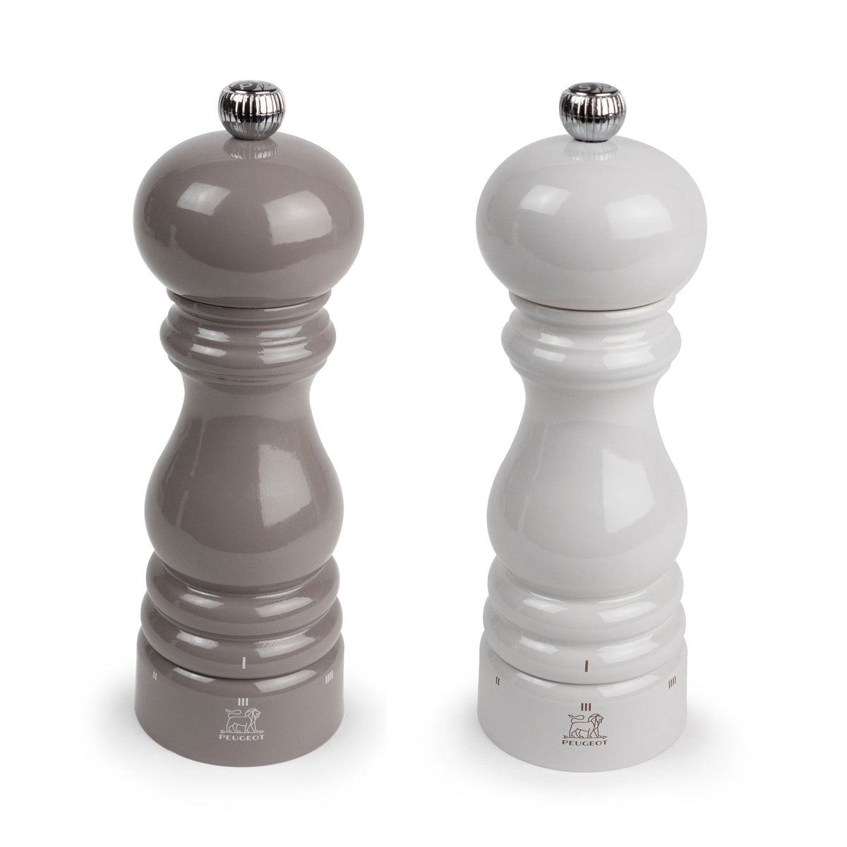 Peugeot Paris u'Select Pepper & Salt Mill Set 7-in, Taupé and Pearl Grey - Gift Boxed