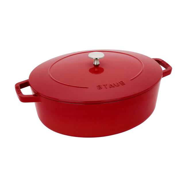 Staub Cast Iron Wide Oval Dutch Oven 6.25 Qt