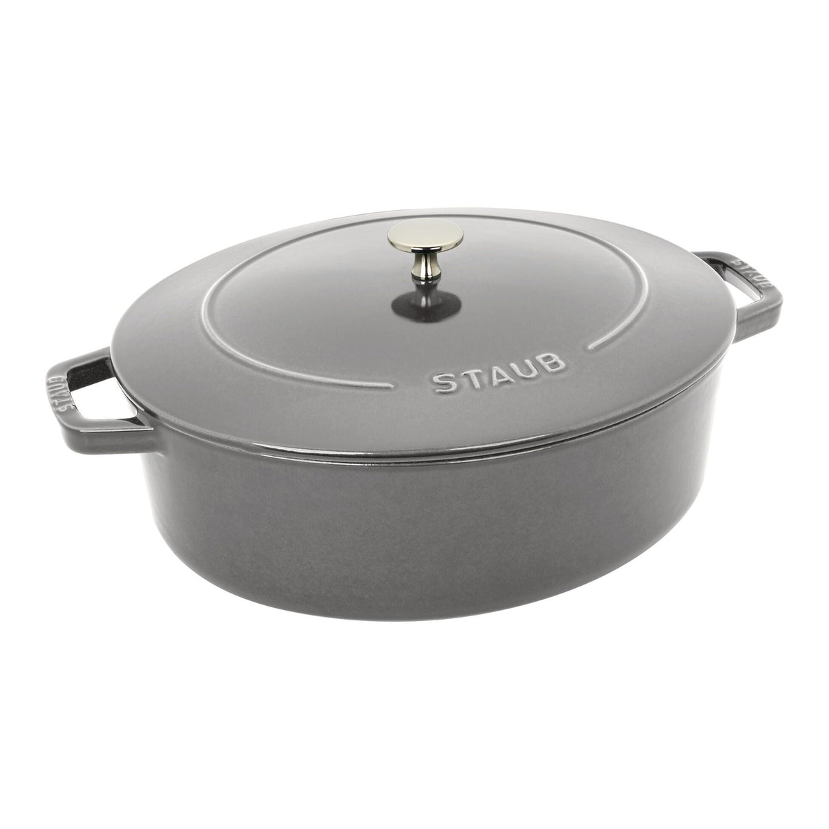 Staub Cast Iron Wide Oval Dutch Oven 6.25 Qt