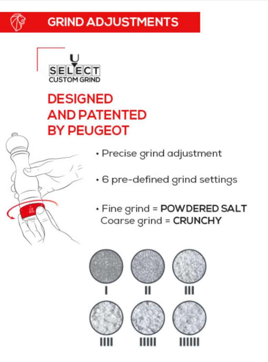 Peugeot Paris u'Select Pepper & Salt Mill Set, Chocolate and Natural 7-in