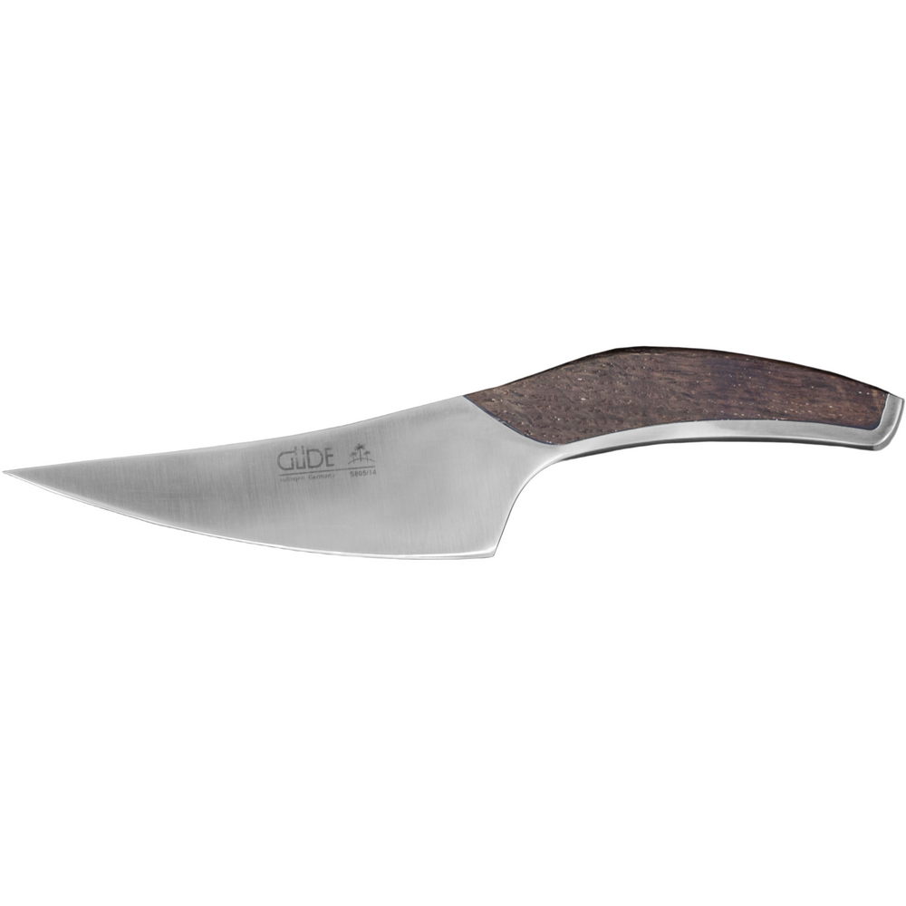 Gude Synchros Utility Knife With Smoked Oakwood Handle, 5-In