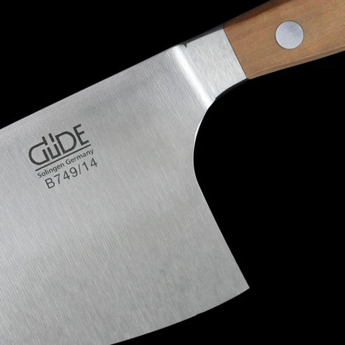 Gude Alpha Pear Series Forged Double Bolster Hard Cheese Knife With Luxury Pear Wood Handle, 3-in