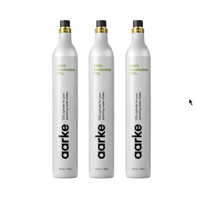 Aarke 3-Pack CO2 Cylinders For Carbonators, 14.5-oz / 410 gr