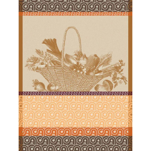 Le Jacquard Francais Winter Vegetable Garden Tea Towel, Orange